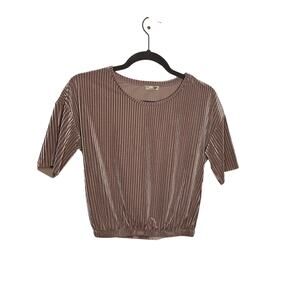 zara velvet striped crop shirt‎ top boho